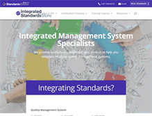 Tablet Screenshot of integrated-standards.com